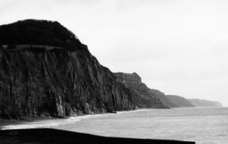 Decaying cliffs in Devon, England