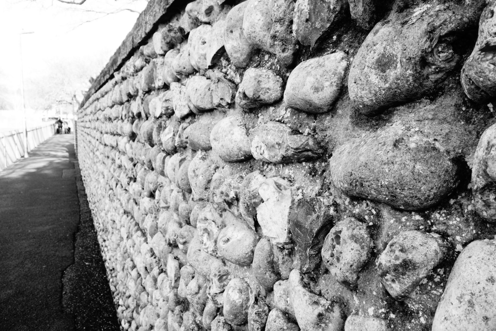 Flint Wall in Dorset, England