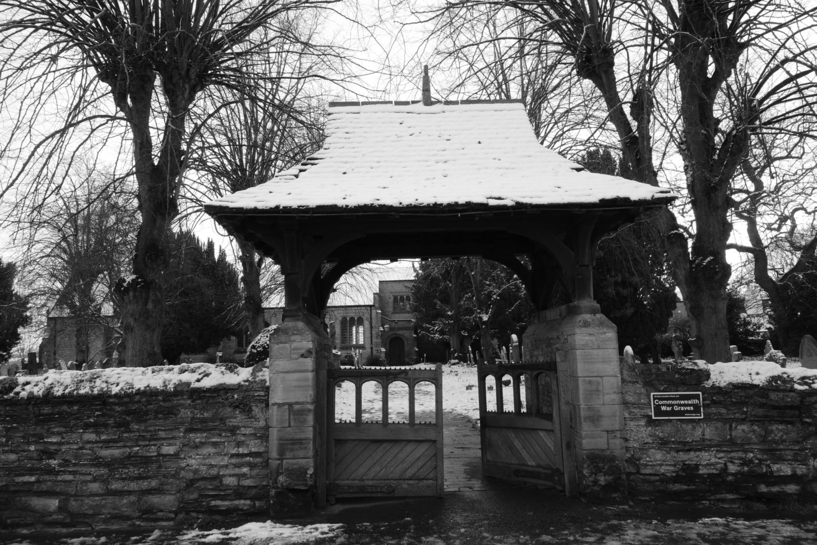 Frozen Gates in Warwickshire, England
