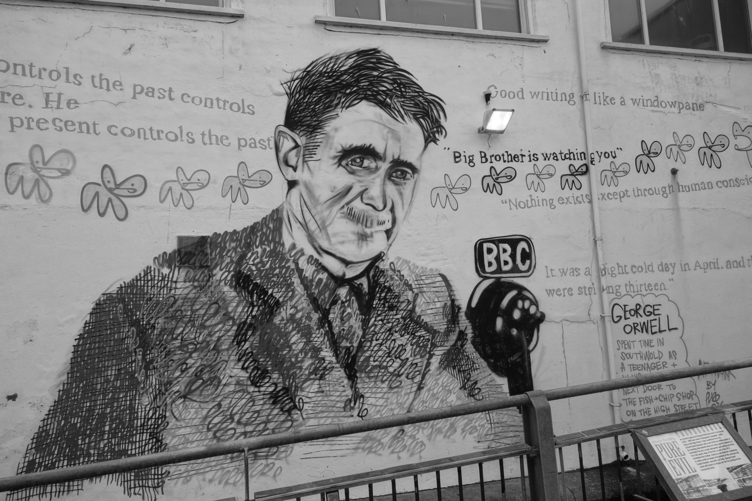 George Orwell Graffiti in Suffolk, England