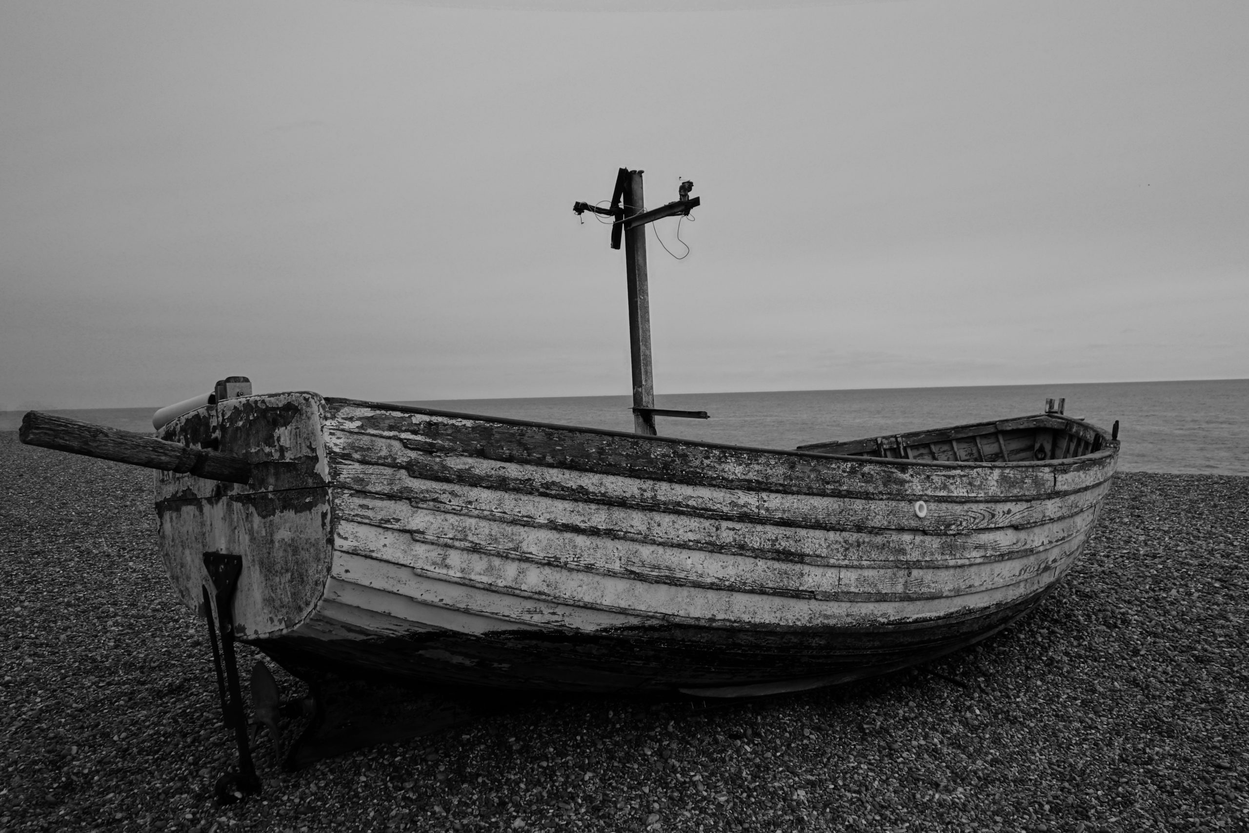 A resting sea boat in Suffolk England